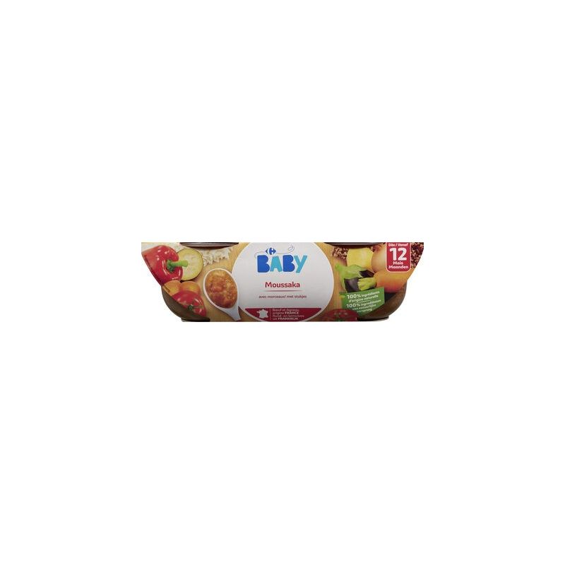 Carrefour Baby 2X200G Bol Moussaka 12M Crf Bb
