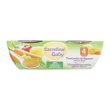 Carrefour Baby 2X120G Bol Printani Leg 4M Crf