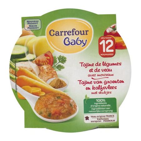 Carrefour Baby 230G Tajine Legum Veau 12M Crf