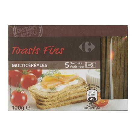 Carrefour 100G Aperi Toast Multicereales