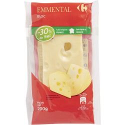 Carrefour 200G Emmental Bloc Sel Reduit