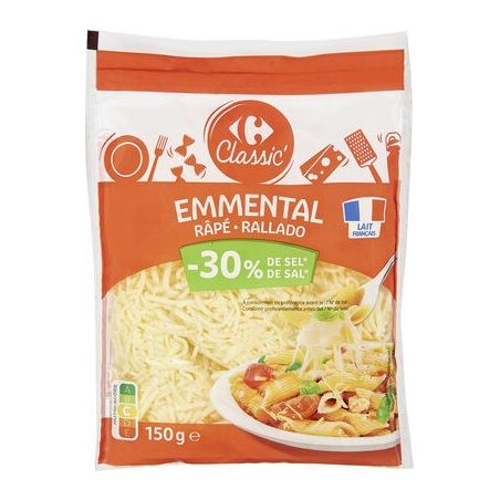 Crf Classic 150G Emmental Rpé Taux De Sel Réduit
