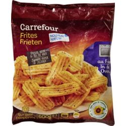 Carrefour 600G Frite Striee Poiv.Sel Crf