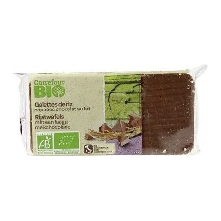 Carrefour Bio 90G Galettes De Riz Nappées Au Chocolat Lait Crf