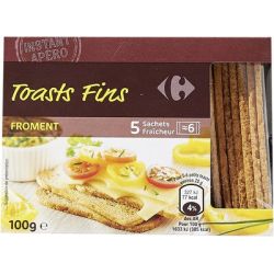 Carrefour 100G Toasts Fins Nature Crf