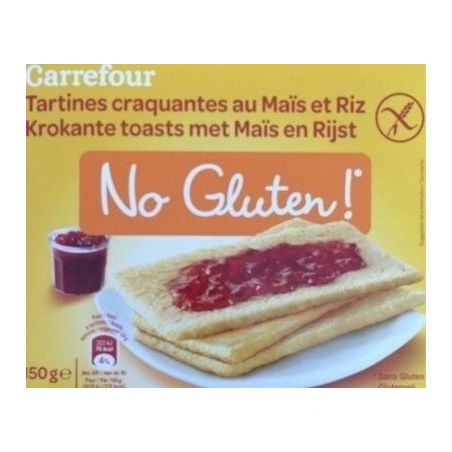 Carrefour No Gluten 150G Tartines Riz/Mais Noglut