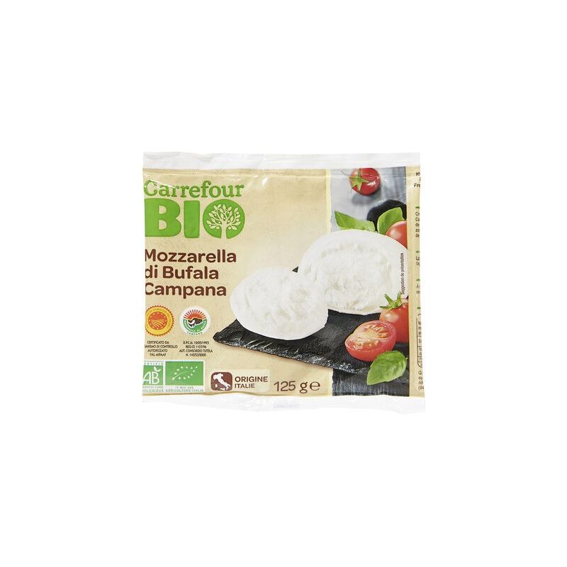 Carrefour Bio 125G Mozzarella Oeufala Crf