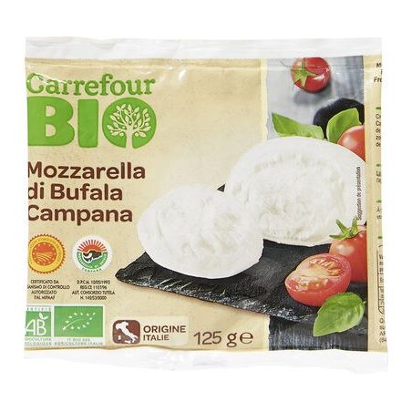 Carrefour Bio 125G Mozzarella Oeufala Crf