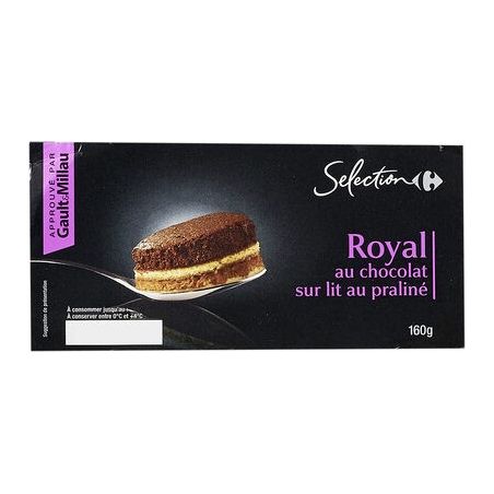 Carrefour Selection 2X80G Royal Au Chocolat Crf Sélection