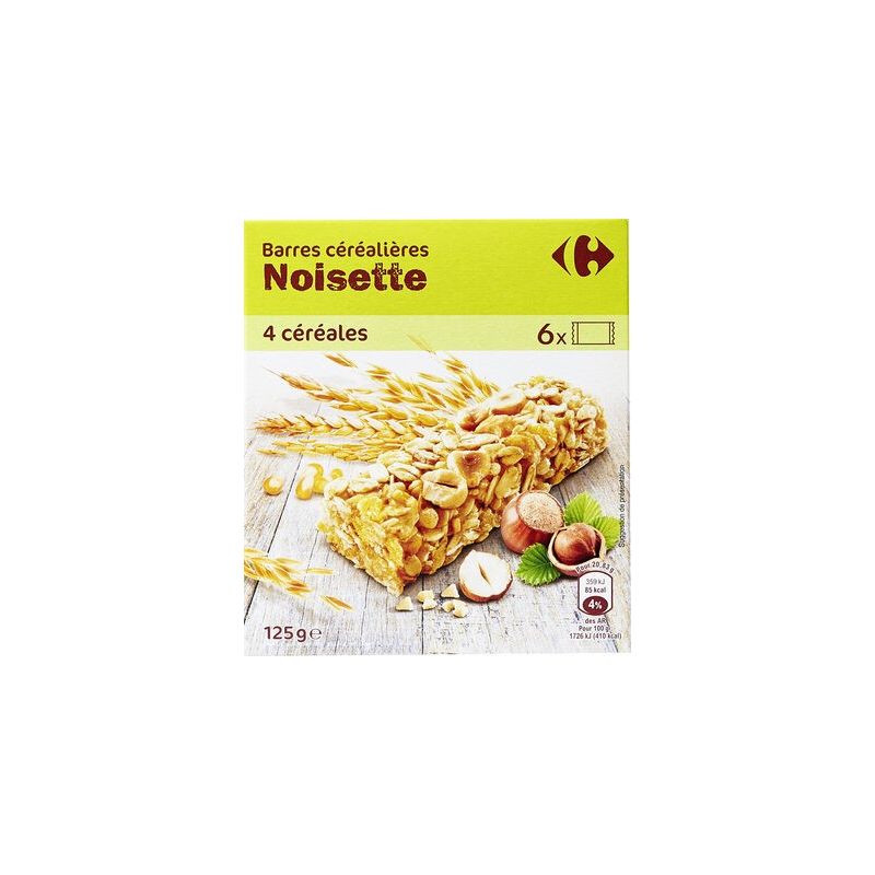 Carrefour 125G Barre De Céréales Noisettes Crf