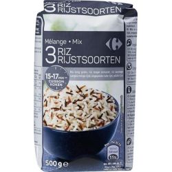 Carrefour 500G Riz 3 Couleurs Crf