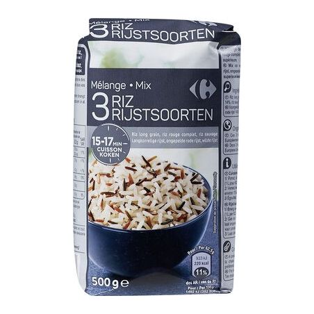 Carrefour 500G Riz 3 Couleurs Crf