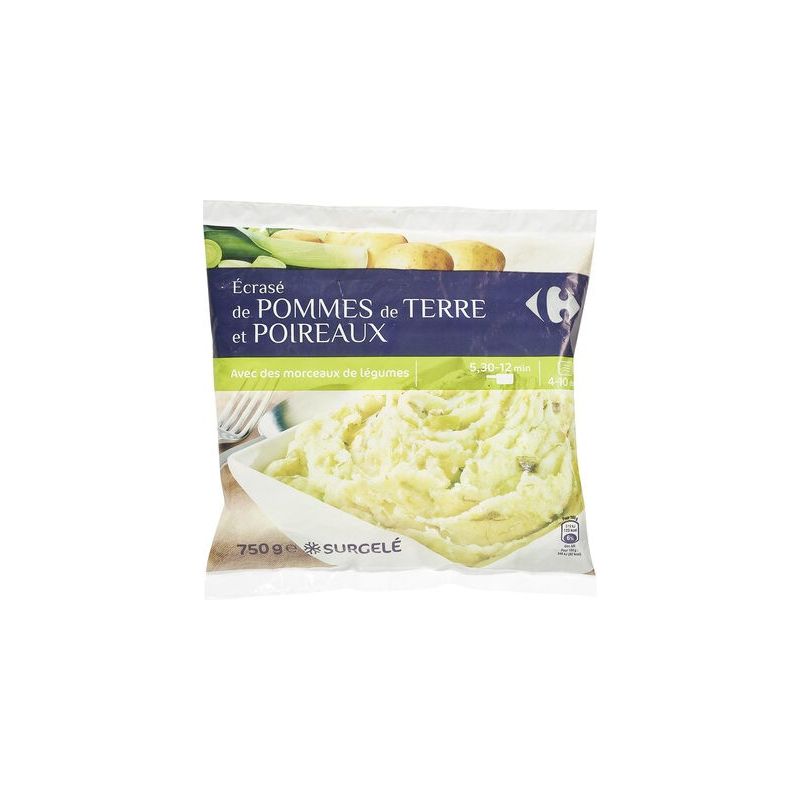 Carrefour 750G Ecrase Pdt/Poireaux Crf