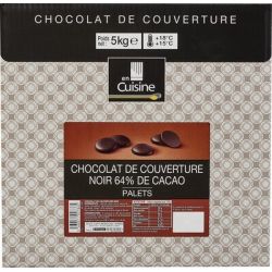 En Cuisine 5Kg Palets Chocolat Noir 64%