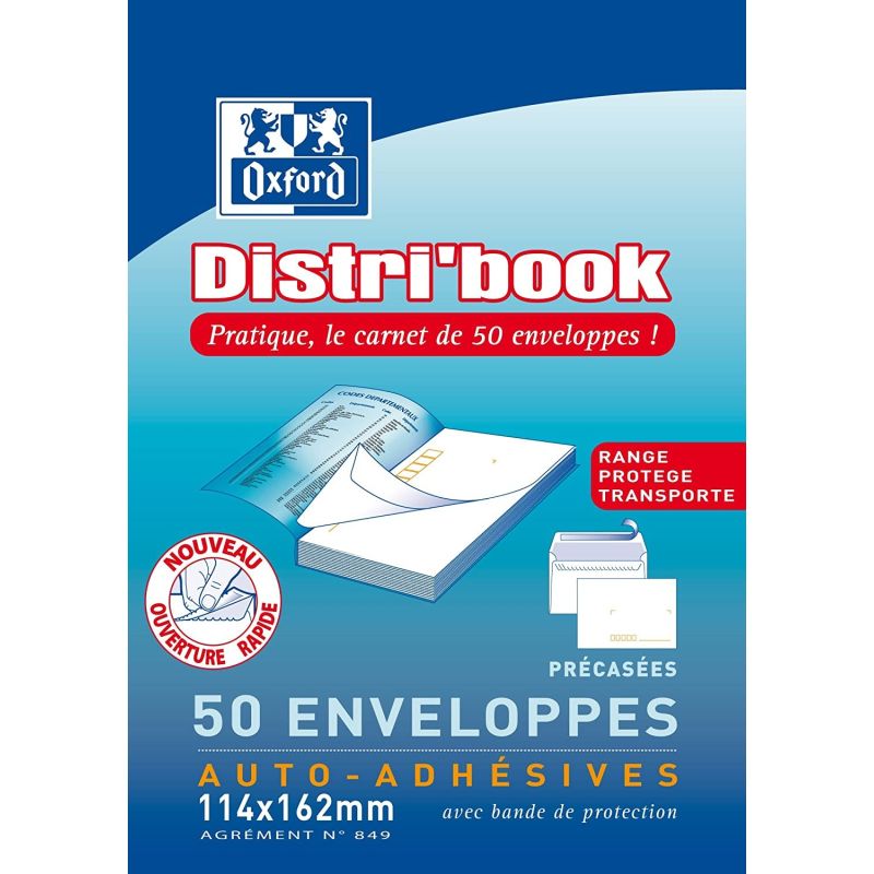 Oxford Bloc De 50 Enveloppes 11,4X16,2 Cm