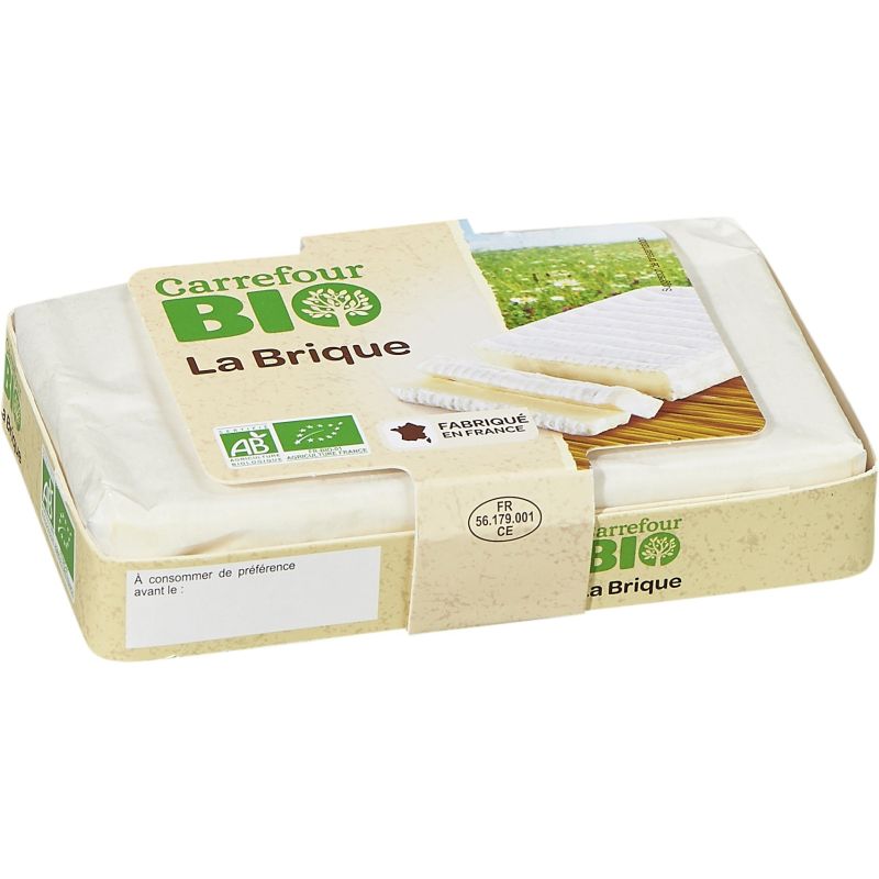 Carrefour Bio 180G Brique Au Lait De Vache Crf