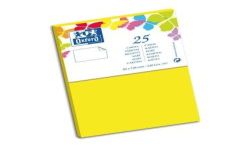 Oxford Paquet De 25 Cartes 12,8 Cm X 8,2 0,7 240G Jaune