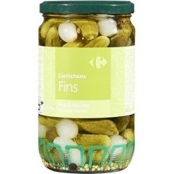 Carrefour 660G Bocal Cornichons Fins Aux 5 Aromates Crf