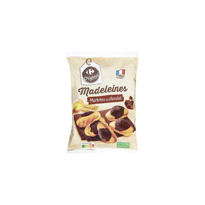Carrefour 500G Madeleines Coquille Marbrées Au Chocolat Crf