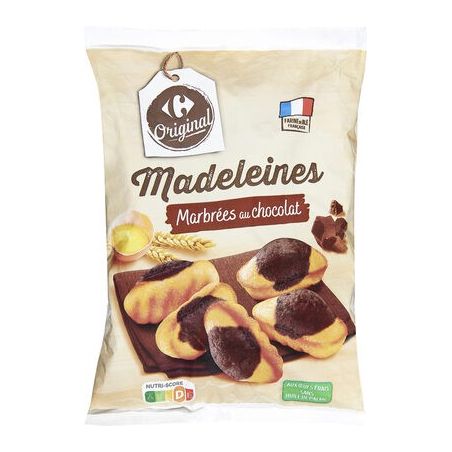 Carrefour 500G Madeleines Coquille Marbrées Au Chocolat Crf