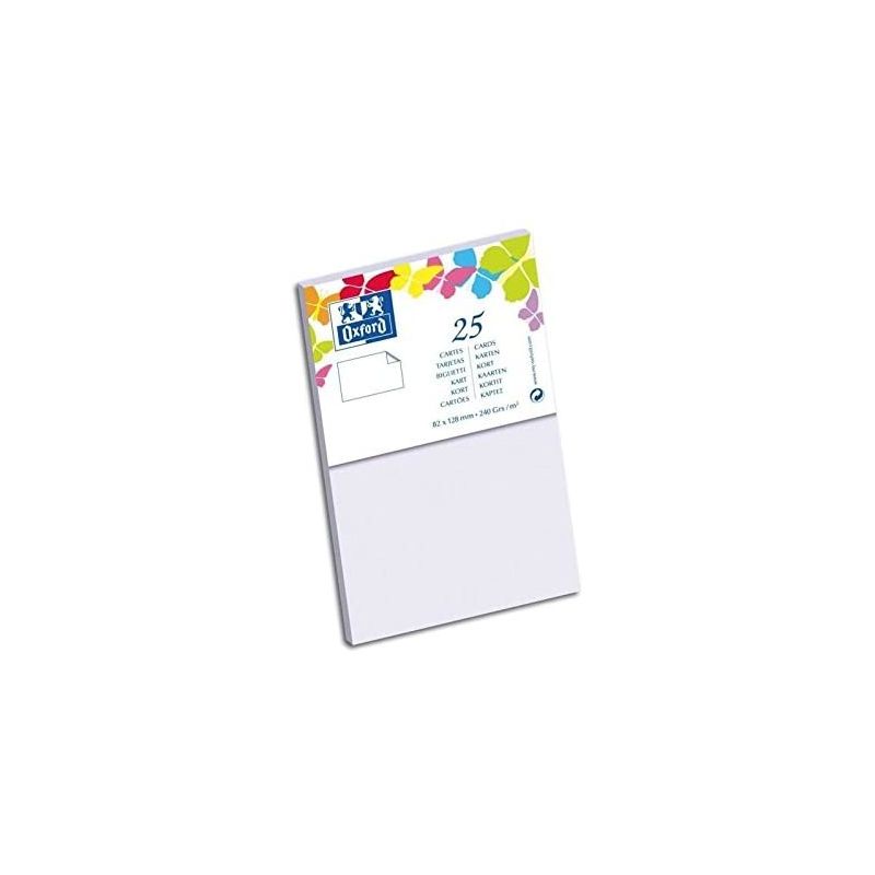 Oxford Paquet De 25 Cartes Vis 82X128 Parme