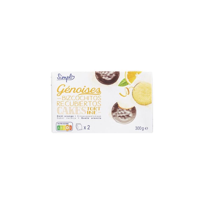 Simpl 300G Genoise Orange Pp Blanc