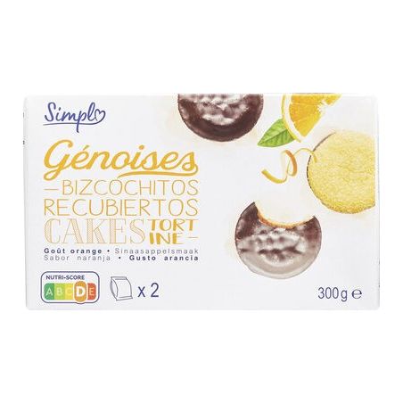 Simpl 300G Genoise Orange Pp Blanc