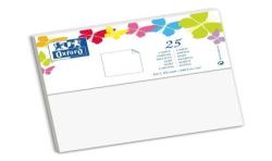 Oxford Paquet De 25 Cartes 15,5 Cm X 0,7 240G Blanc