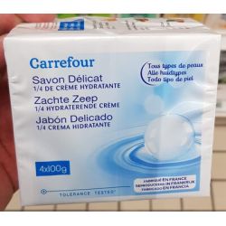 Carrefour 4X100G Savon 1/4 Creme Crf