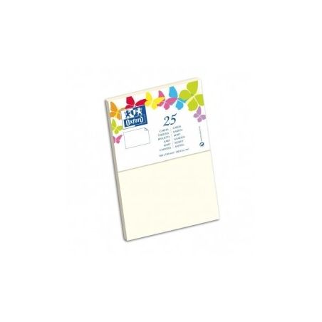 Oxford Paquet De 25 Cartes 15 Cm X 10 0,7 240G Vanille