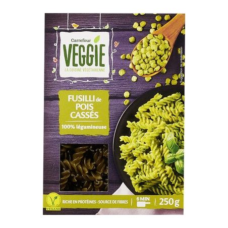 Carrefour Veggie 250G Fusilli De Pois Cassés Crf