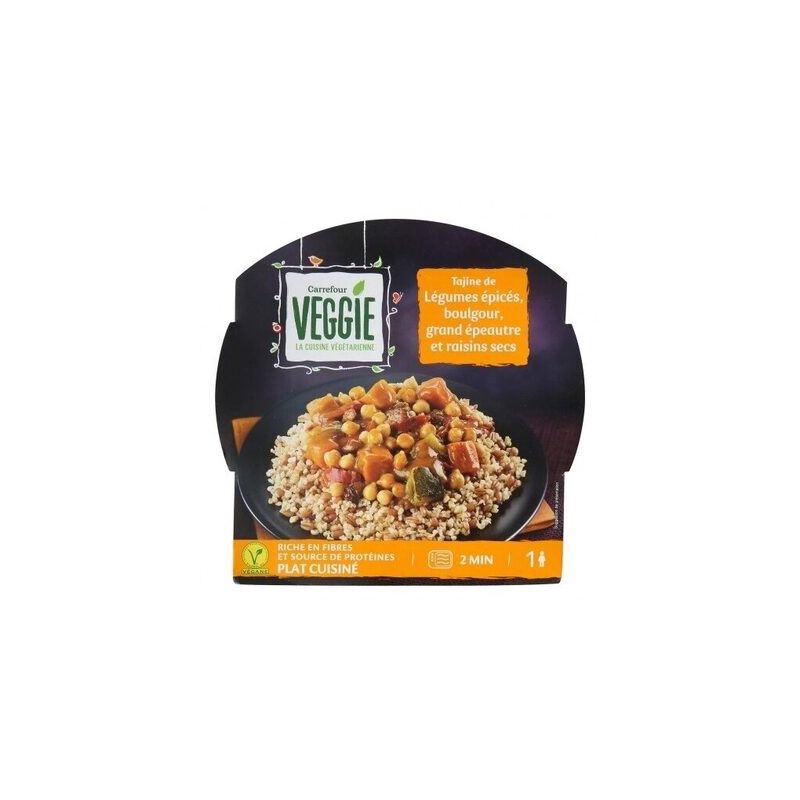 Carrefour Veggie Tajine Leg Boulg Epautr Raisin Crf