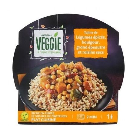 Carrefour Veggie Tajine Leg Boulg Epautr Raisin Crf