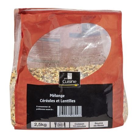 En Cuisine 2,5Kg Melange Cereales Et Lentilles