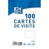 Oxford Paquet De 100 Cartes Visite 12,8 Cm X 8,2 2,8 Blanc