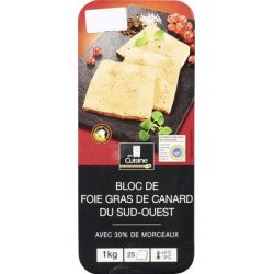 En Cuisine 1Kg Bloc De Foie Gras Canard Sud-Ouest