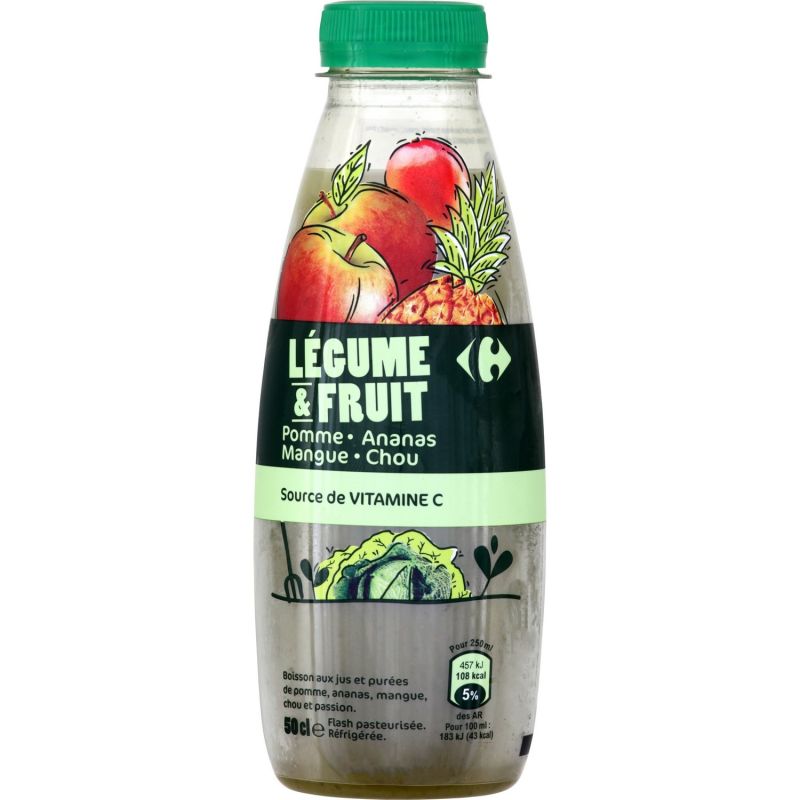Carrefour 500Ml Jus Fts&Leg Chou Ka Crf