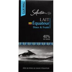 Carrefour Selection 100G Choc Lait 40%Equa.Crf Sel