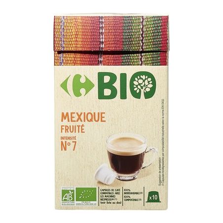 Carrefour X10 Caps Composaint Mexiq Crf Bio