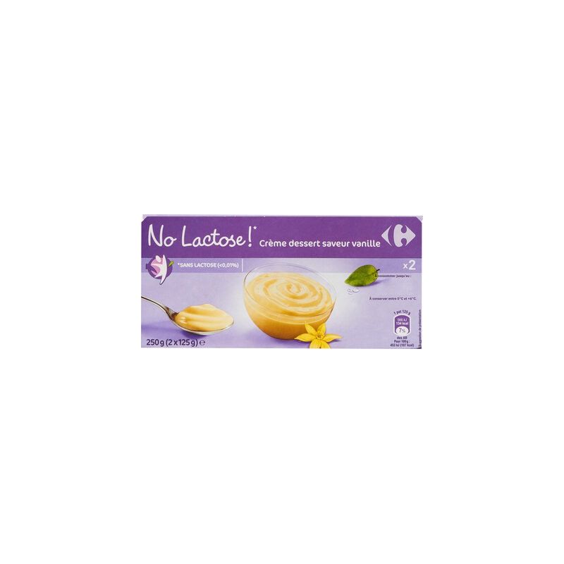 Carrefour 2X125G C.D.Delact.Vanille Crf