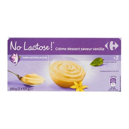 Carrefour 2X125G C.D.Delact.Vanille Crf