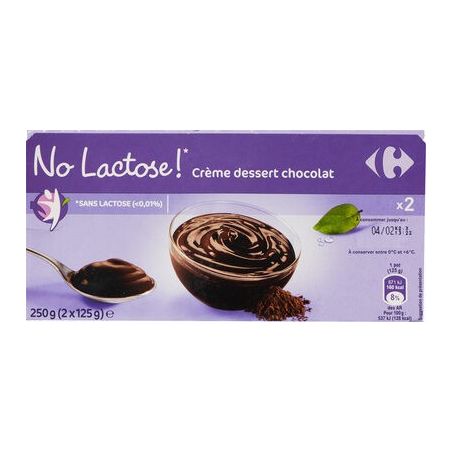 Carrefour 2X125G Cd Choco Delactose Crf