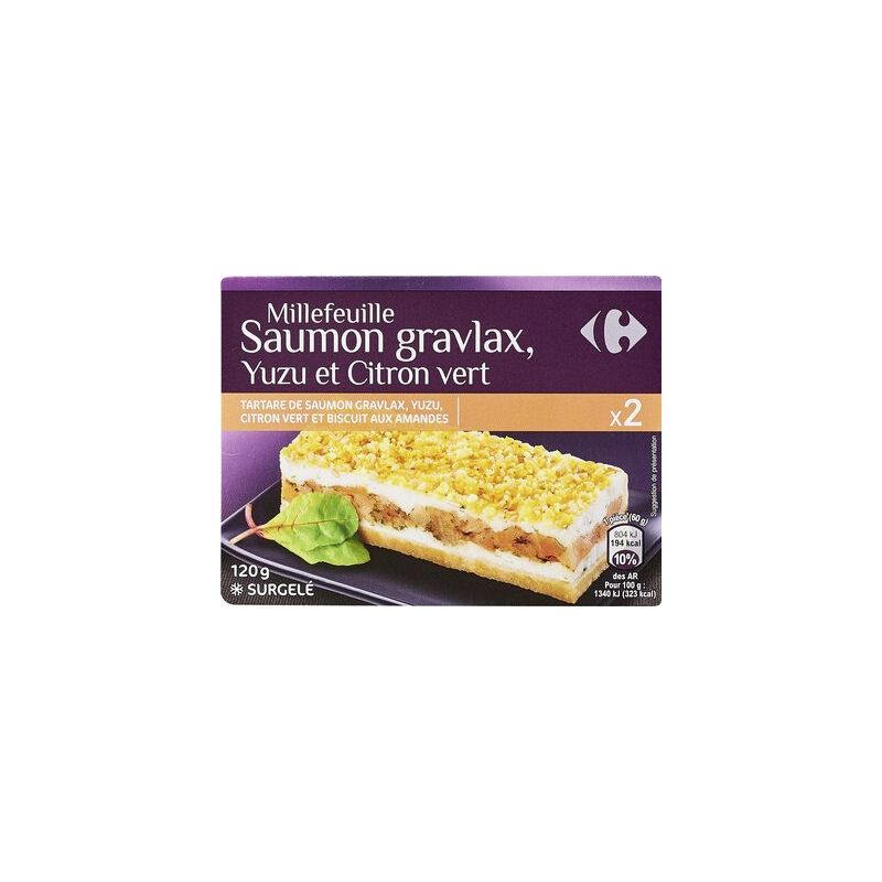 Carrefour 2X60G Millefeuil.Saum.Yuzu Crf