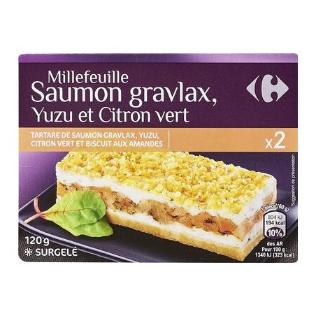 Carrefour 2X60G Millefeuil.Saum.Yuzu Crf