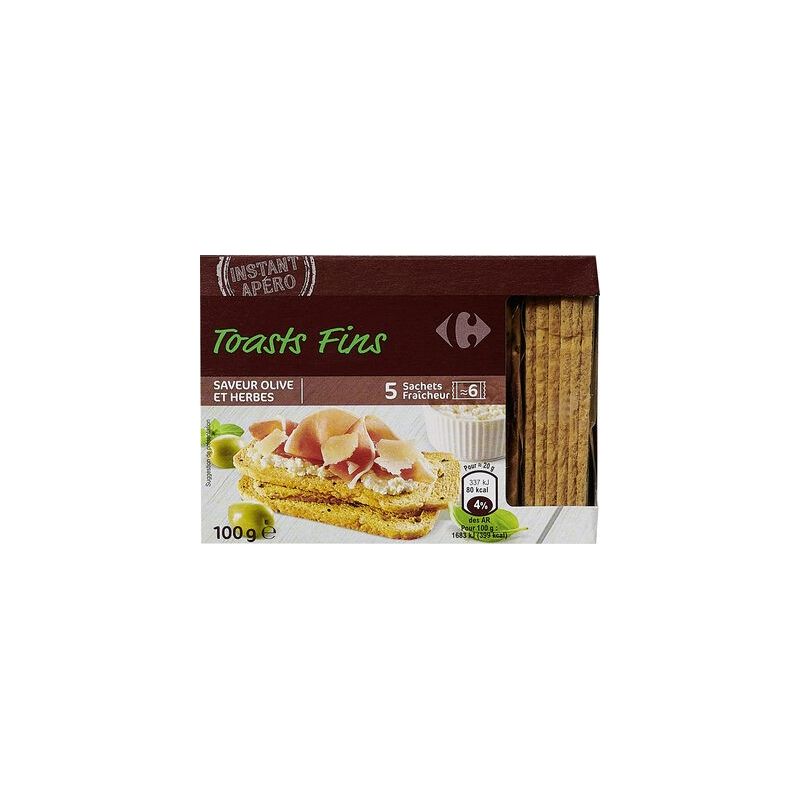 Crf Cdm 100G Toats Fins Olives Herbes