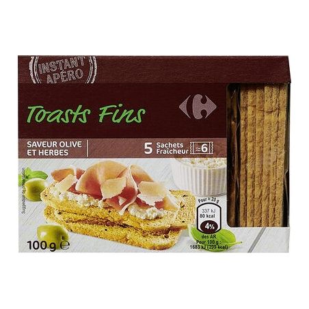 Crf Cdm 100G Toats Fins Olives Herbes