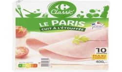 Crf Classic 400G X10 Tranche Jambon Le Paris Cuit À L'Etouffée