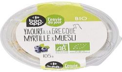 Carrefour Yaourt Gr Myrtmues Bio6X105Crf