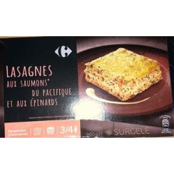 Carrefour 900G Lasagne Saumon Epinar.Crf