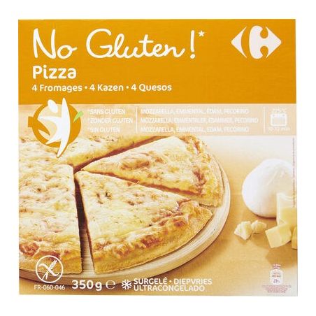 Carrefour 350G Pizza 4 Fromages Sans Gluten Crf